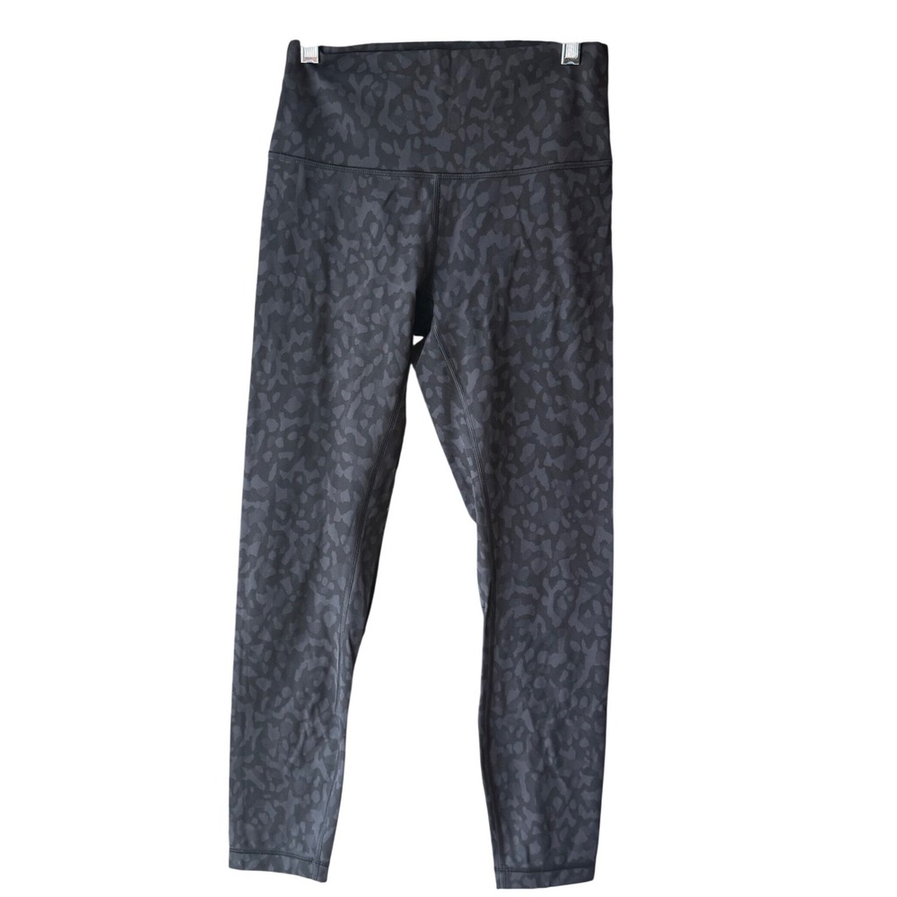 Lululemon Wunder Under High Rise 25" Leggings Wild Thing Camo Deep Coal Size 6